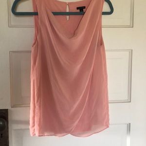 Ann Taylor XS peach sleeveless blouse